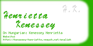 henrietta kenessey business card
